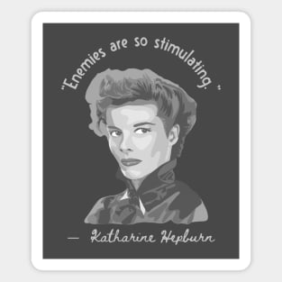 Katherine Hepburn Portrait and Quote Magnet